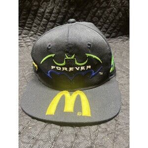 VTG 1995 Bill Elliot Batman Forever McDonalds NASCAR Snapback Hat Adjustable USA